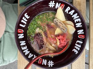 Miso Ramen with red ginger (extra topping) at Midori Ramen in Zurich
