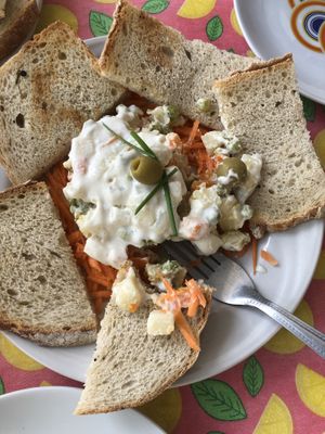 Ensalada rusa  at Punto y Come in Huatulco