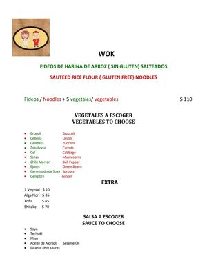 Menu 2022 at Punto y Come in Huatulco