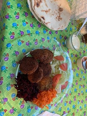 Falafel plate  at Punto y Come in Huatulco