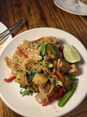 Pad see ew + tofu  at Isaan Thai Star in Hudson