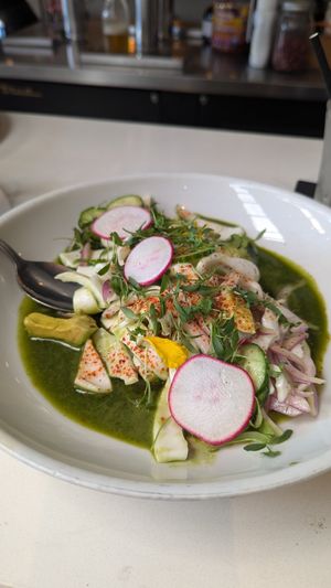 Vegan Coconut Augachile at Cocina De Barrio in San Diego