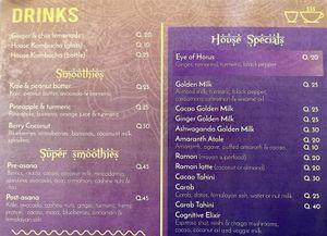 drinks at Samsara's Garden in San Marcos La Laguna