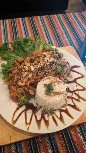 Lao curry at Samsara's Garden in San Marcos La Laguna