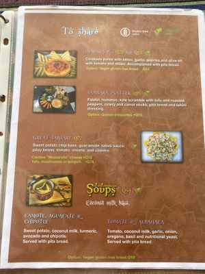 Menu feb 2025 to share  at Samsara's Garden in San Marcos La Laguna