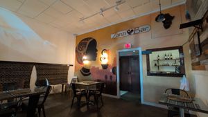 Restaurant interior at Halisi Africa in Tallahassee