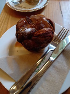 Cinnamon bun at Lisa's Deli in Zwolle