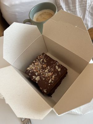 Date caramel brownie🥹  at Lisa's Deli in Zwolle