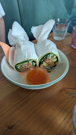 Greek Lentil Tzatziki Meatball Wrap 7/10 at Lisa's Deli in Zwolle