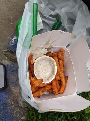 Sweet potato fries at Deli in Leipzig