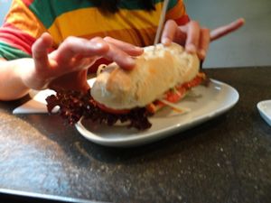 Sandwich at Deli in Leipzig