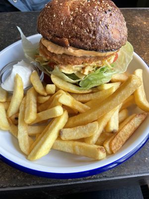 No-Chicken Burger  at Deli in Leipzig