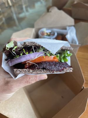 Beet (burger ) at The Garden Kitchen in Houston