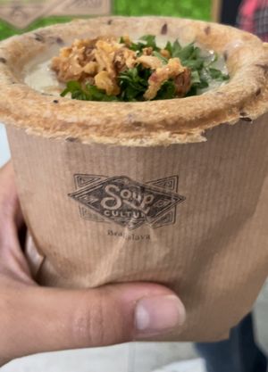 Garlic in regular cup  at Soup Culture in Bratislava