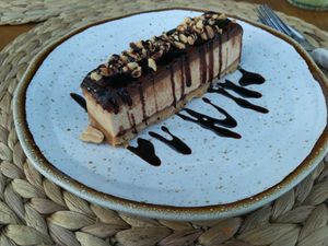 Vegan peanut semifreedo at Mogno in Olhao