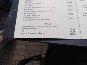 De vegan opties at De Broodplank in Gorinchem
