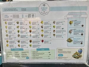 Menu  at Kem 2Cream - Hoan Kiem Lake in Hanoi