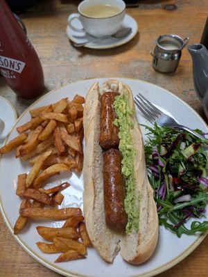 Sausage sandwich at The Sawmill in Seascale