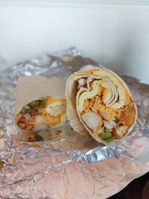 Vegan breakfast burrito at Sevier Coffee Co in Hatch