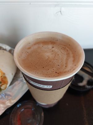 Soy caramel macchiato at Sevier Coffee Co in Hatch