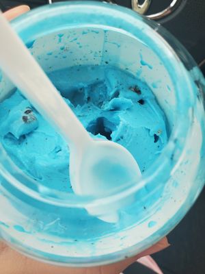 Cookie Monster flurry at Dairy Whip in Redford
