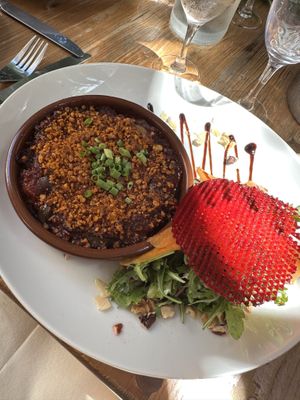 Gratin aubergine at Le Jardin in Hyeres