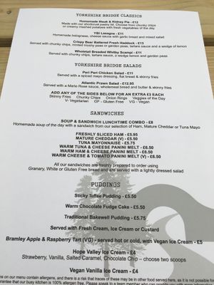 Summer menu continued at Yorkshire Bridge Inn in Hope Valley