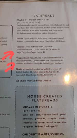 Build your own vegan pizza. at Light The Lamp Brewery in Grayslake