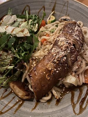 Mock duck udon   at Lôc Vegan in Mainz