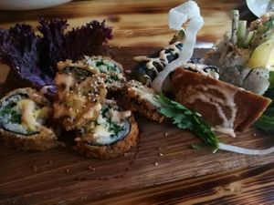 Sushi plate at Lôc Vegan in Mainz