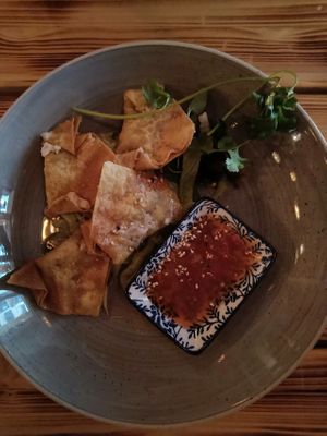 Baked dumplings at Lôc Vegan in Mainz