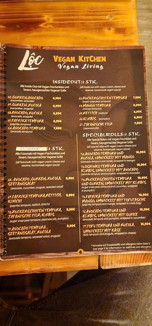Menu1 at Lôc Vegan in Mainz