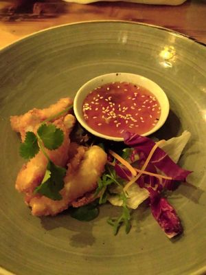 Vegan shrimp (yummy but with 6€ a bit pricey) at Lôc Vegan in Mainz