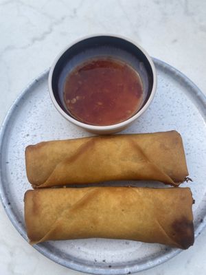 Lumpia's/deep fried springrolls. at Rozey in Delft