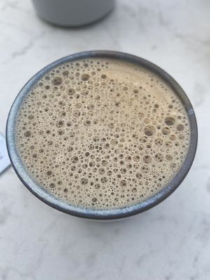 Oat milk coffee. at Rozey in Delft