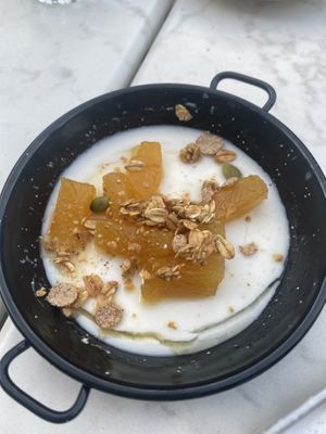 Coconut panna cotta. at Rozey in Delft