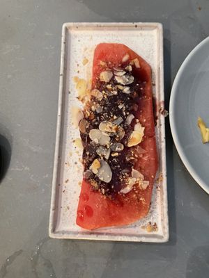 Watermelon steak at Rozey in Delft