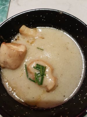 Vegan coquille
met ‘Beurre blanc’ at Rozey in Delft