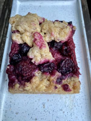 Red berry crumble  at Rozey in Delft