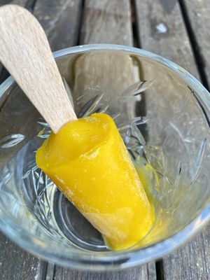 Mango passionfruit lolly  at Rozey in Delft