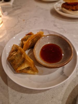 Gefrituurde gyoza at Rozey in Delft