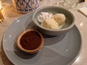 Dame blanche at Rozey in Delft