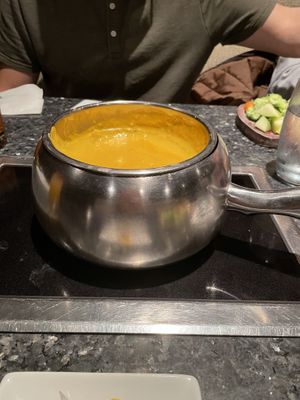 Vegan cheddar cheese fondue  at The Melting Pot in Buffalo