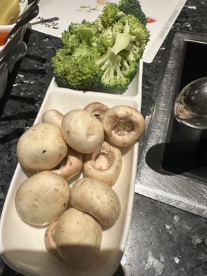 Lots of veggies and you can always ask for more!  at The Melting Pot in Buffalo