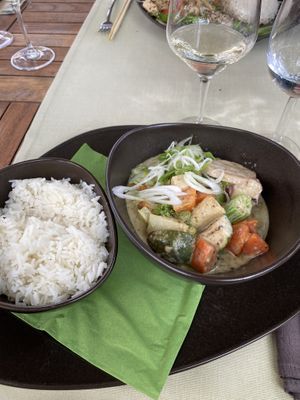 Green thai curryy  at Shambala in Ljubljana