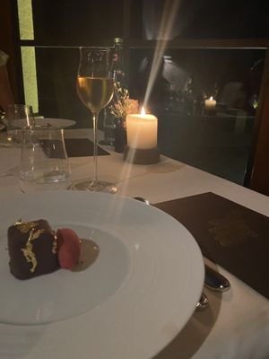 Chocolate and Cherry dessert  at Adare Manor Hotel in Adare