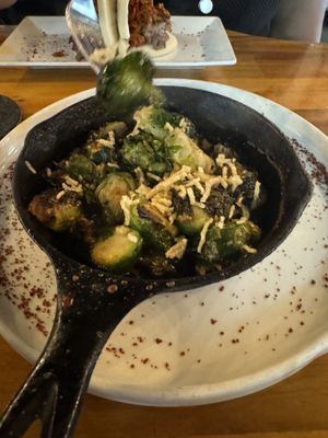 Pan seared Brussels   at 86 Forks Bar + Table in Pensacola