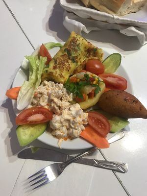 Completely vegan plate  at Paşa Hamam Cafe in Istanbul