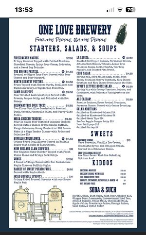   at One Love Brewery in Lincoln