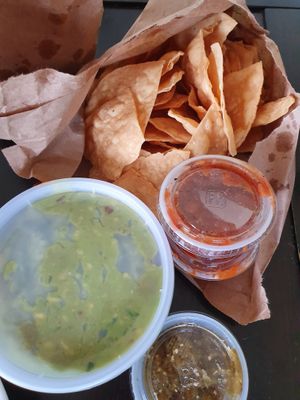 Chips salsa guac at The Little Chihuahua - Divisadero in San Francisco